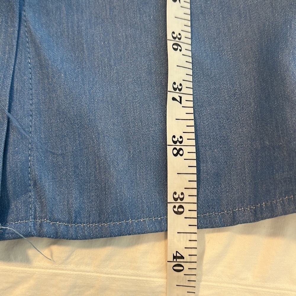 ⭐️Misslook, Soft Blue Casual Dress, Breast Pockets, Button-Front, Like New, M - Picture 9 of 12